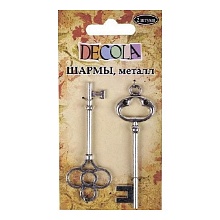 Набор для творчества шармы металлические 2шт Ключи Decola Vintage 5943