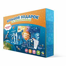 Игра карточная Удивительный космос + пазлы 260 эл + атлас с наклейками, ГЕОДОМ, 4607177453064