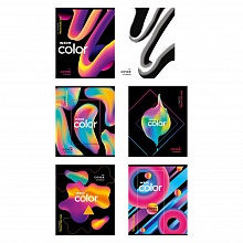 Тетрадь  48л клетка Волны цвета Проф-Пресс ТМ Collezione, 48-4418