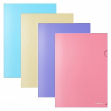 Папка-угол А4 пластик 0,18мм ассорти Diagonal Pastel Erich Krause, 50170