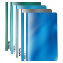 Скоросшиватель пластиковый А4 ассорти Glossy Ice Metallic Erich Krause, 53288