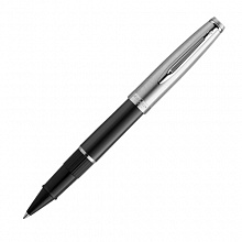 Ручка роллер Waterman Embleme Black CT F черный 0,8мм 2100378