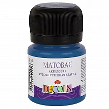 Краска акриловая матовая 20мл синяя темная Decola 14326517