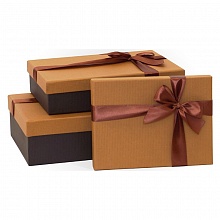 Коробка подарочная прямоугольная 29x19x8см ореховая-кофейная Д10103П.174.1