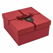 Коробка подарочная квадратная 19х19х9,5см красная For You OMG, 7201530/10