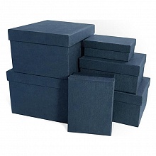 Коробка подарочная прямоугольная 23x19x13см синяя Д10103П.300.2