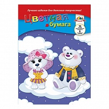 Цветная бумага двусторонняя 8цв 16л А4 Друзья КТС-ПРО, С0235-21