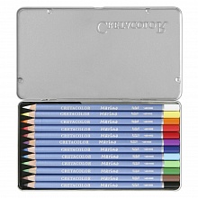 Карандаши акварельные 12цв металлический пенал Marino CretacoloR, CC240 12