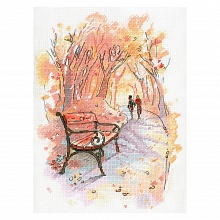 Набор для творчества Вышивание Осенний променад 27х20см, Aquarelle А-003