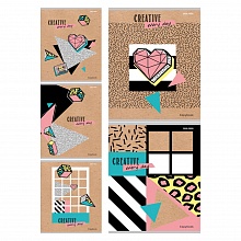 Тетрадь  48л клетка Геометрический коллаж ассорти Проф-Пресс, 48-3535