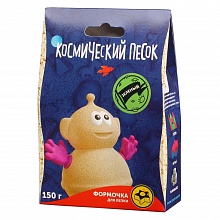 Песок кинетический 150гр зеленый + формочка Космический песок ВОЛШЕБНЫЙ МИР KPZA3