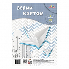 Картон белый 5л А4 мелованный Белый город КТС-ПРО, С2818-01