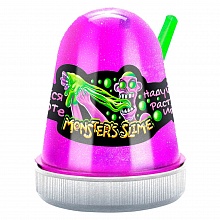 Слайм 130гр розовый светится в темноте Monster's Slime Kiki, SL009