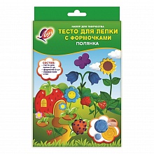 Тесто для лепки 6цв Полянка 6 формочек Луч, 28С1656-08