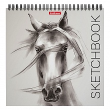 Альбом для эскизов 220х220мм 40л Wild Horse Erich Krause, 48037