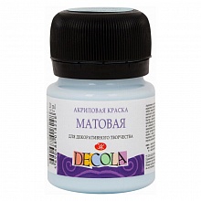 Краска акриловая матовая 20мл светло-голубая Decola 14326534