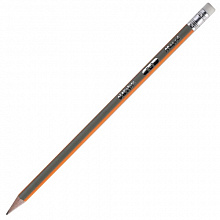 Карандаш чернографитный   H с ластиком трехгранный MAPED Black Peps 851725