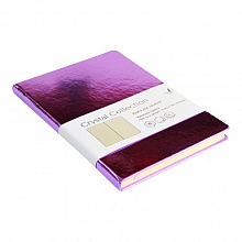 Записная книжка А5 96л Листофф Crystal Collection Блестящий лиловый металлизированная иск.кожа КЗКК5962593