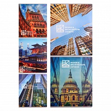 Тетрадь  48л клетка Завораживающая архитектура ассорти Проф-Пресс, 48-3532