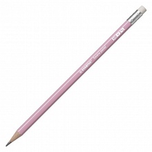 Карандаш чернографитный HB с ластиком шестигранный корпус розовый STABILO SWANO PASTEL 4908/05-HB