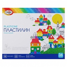 Пластилин 36 цв Классический 720г + стек Гамма, 281037
