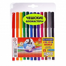 Фломастеры 12 цветов Centropen Colour World 7550/12
