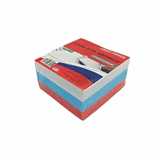 Блок для записи 9х9х5см цветной триколор 65г/м2 Проф-Пресс, БЗ-3585