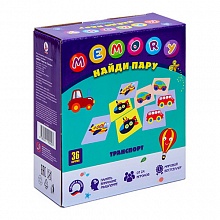 Игра карточная Найди пару Memory Транспорт РАКЕТА, Р2428