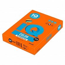 Бумага для офисной техники цветная А4 80г/м2 500л оранжевый класс А IQ Color, OR43
