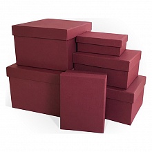 Коробка подарочная прямоугольная 25x21x15см бордовая Д10103П.214.1