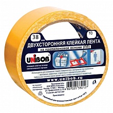 Клейкая лента двухсторонняя 38мм х10м полипропиленовая основа UNIBOB, 600017