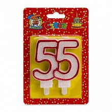 Свеча-Цифра 55 Красная MILAND, С-2480