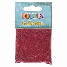 Блестки для декора 20г красный 0.3мм Decola W041-217-0,3