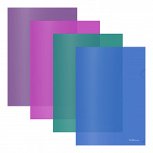 Папка-угол А4 пластик тонированный ассорти Fizzy Vivid Erich Krause, 50158
