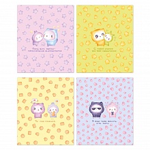 Тетрадь 48л клетка ассорти Kawaii Полином, 3332