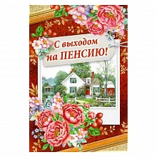 Открытка А5 средняя С выходом на пенсию 28.096.00 ИП