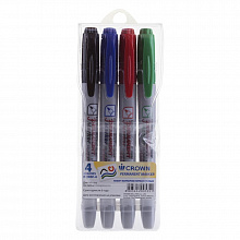 Набор маркеров 4 цв Crown Multi Marker Slim круглые 2мм P-505-4