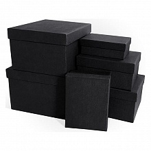 Коробка подарочная прямоугольная  25x21x15см черная Д10103П.264.1