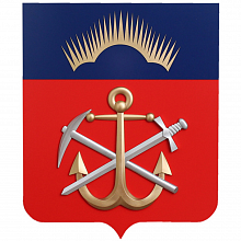 Щит геральдический Герб Мурманской области 30х36см барельеф, пластик, краска П36