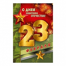 Открытка А5 23 февраля ИП 64.902.00