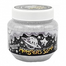 Слайм 250мл серебряный космос Monster's Slime Fluffy KiKi, SCB006