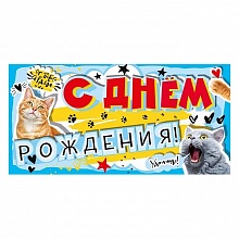 Открытка конверт для денег С Днем Рождения Мир поздравлений 076.377