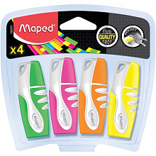 Набор текстовыделителей 4цв MAPED Fluo Peps Pocket мини 742777