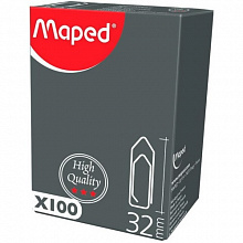 Скрепки 32мм 100шт никелированные MAPED 032060