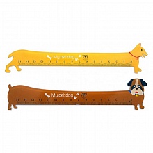 Линейка пластиковая 15см ассорти DOG 2498