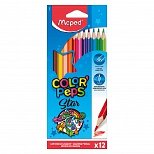 Карандаши  12 цв трехгранные ударопрочные MAPED Classic 183212