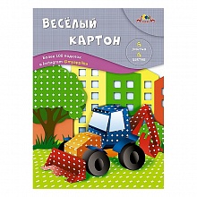 Картон 6цв 6л А4 двусторонний мелованный с рисунком в папке Ромбики КТС-ПРО, С0151-06