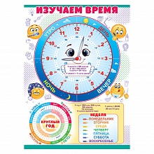 Плакат А2 Часы, дни недели ОП, 84.533