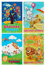 Цветная бумага двусторонняя 20цв 10л А4 Мультики Бланкиздат 100396