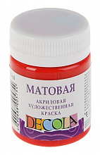 Краска акриловая матовая  50мл красная Decola 14328331